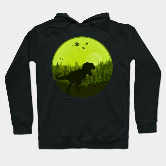 Dinosaur Landscape Hoodie by ak3shay